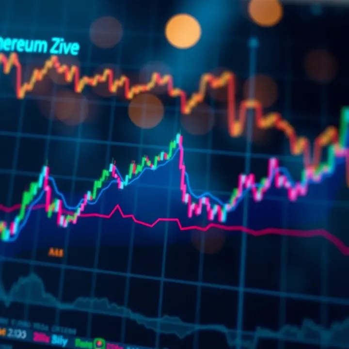 Graph showing Ethereum price fluctuations influenced by market trends and technology updates