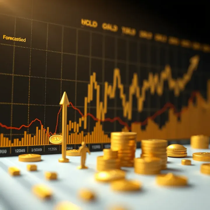 Economic Indicators Impacting Gold Price Fluctuations Graph illustrating the fluctuating gold prices over time with economic indicators marked