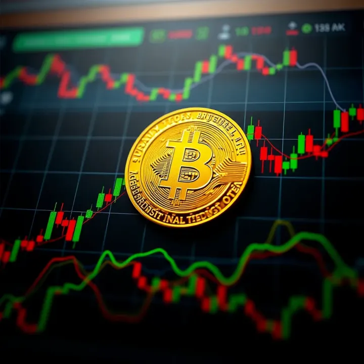 Graph showing upward and downward trends of GMT coin price with technical indicators