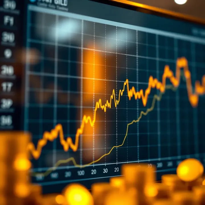 Graph showing fluctuating gold prices influenced by economic and geopolitical factors in Pakistan
