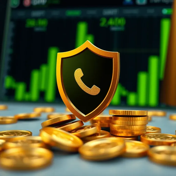 Illustration of a secure shield symbol overlaying gold coins representing safety in online group participation
