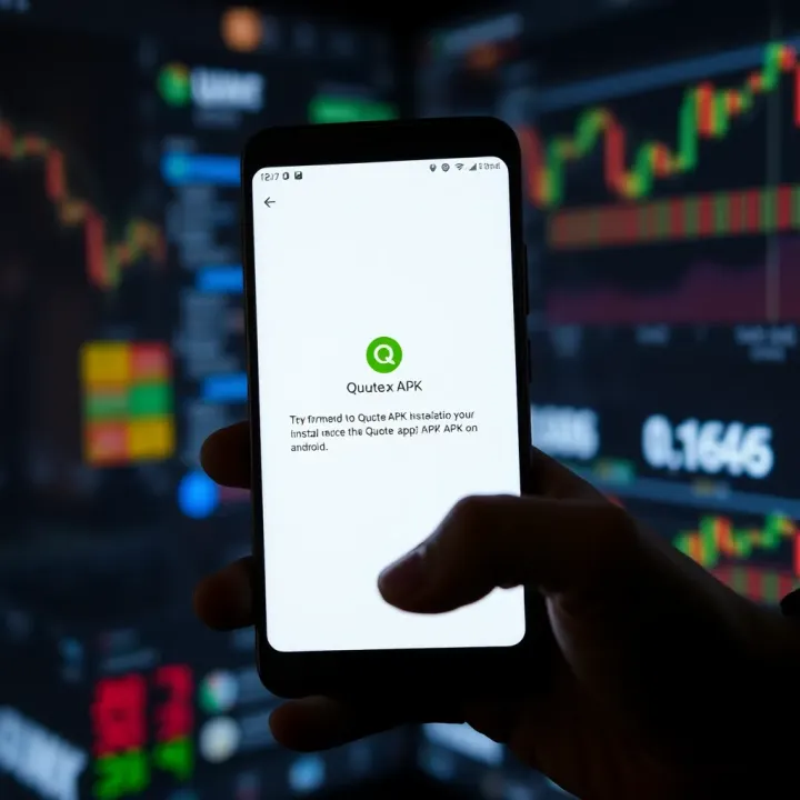 Confirmation of Quotex APK Installation on Android Android smartphone showing notification of successful Quotex APK installation
