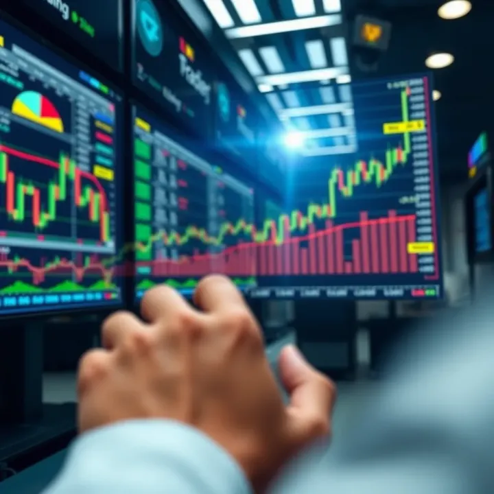 Graphical representation of automated cryptocurrency trading algorithms in action