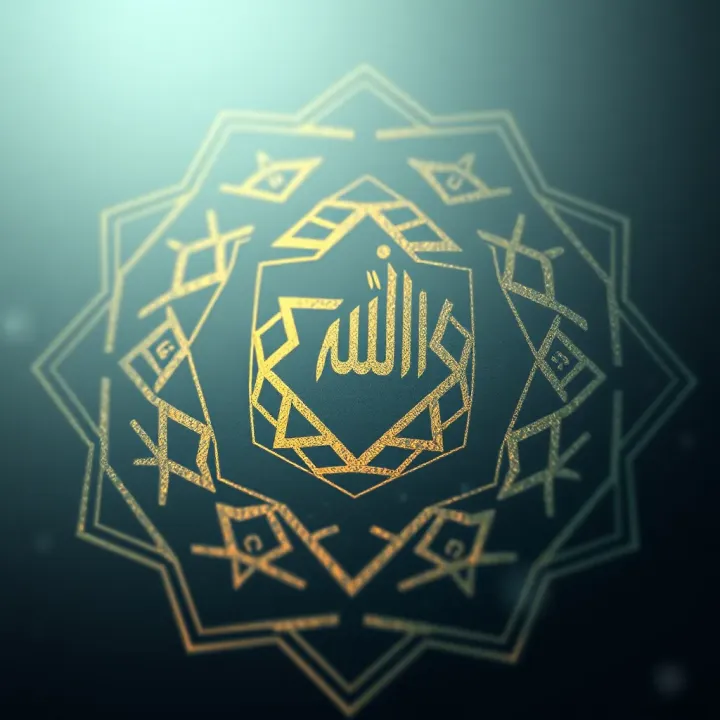 Islamic Finance Principles and Ethical Guidelines Conceptual illustration of Islamic finance principles with geometric patterns and currency symbols