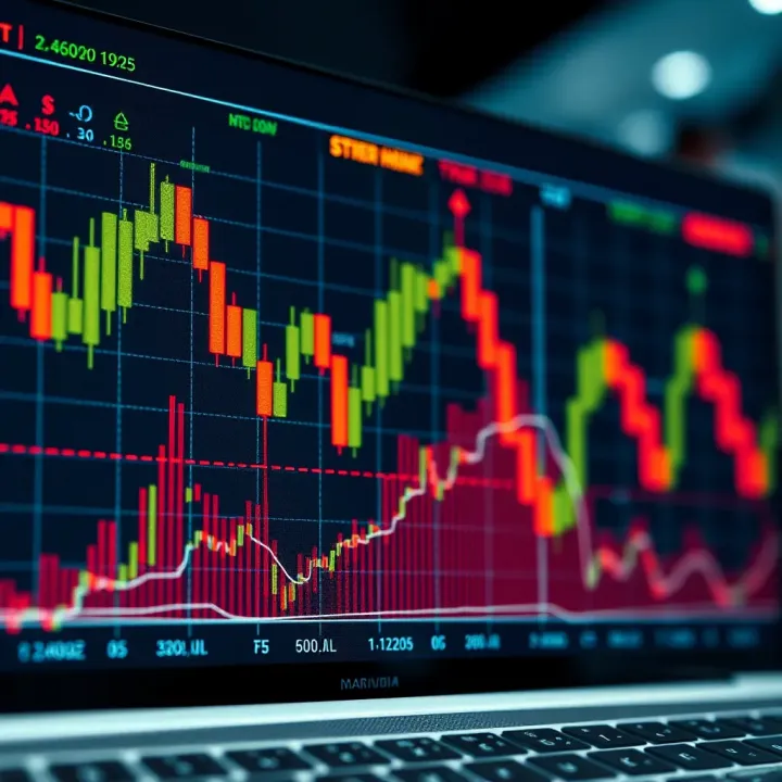 Chart depicting technical analysis patterns and geopolitical event markers influencing currency trends