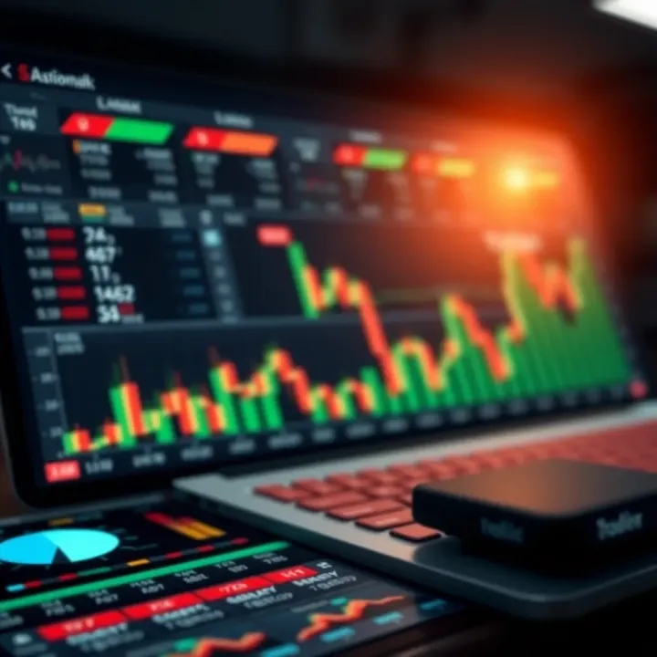 Illustration of financial charts and graphs symbolizing trading education content