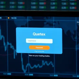 Quetex Platform Login Interface User interface showing Quetex login screen with username and password fields