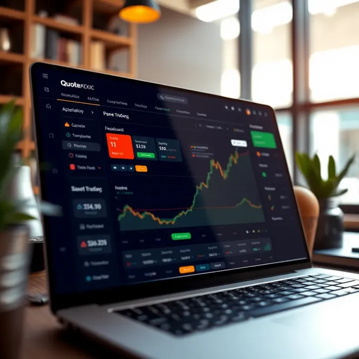 Dashboard overview showing key features for Pakistan users after logging into Quotex platform
