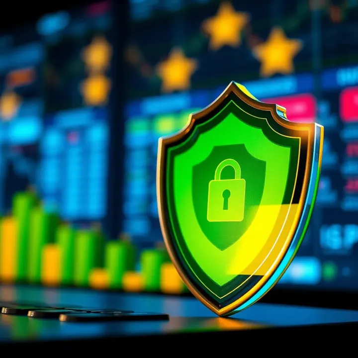 Secure transaction shield representing protection against fraud and delays in online trading withdrawals