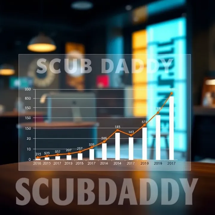 Graph illustrating Scrub Daddy's sales growth and market expansion over time