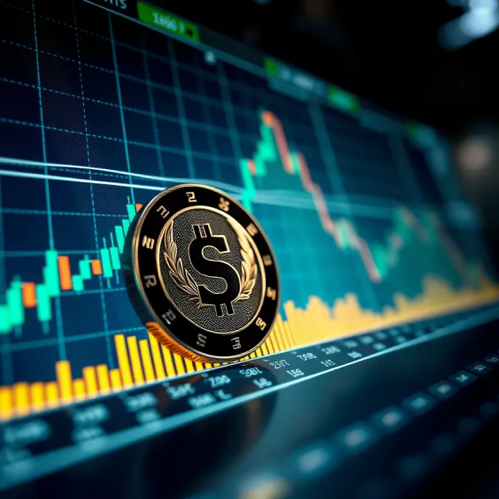 Graph showing upward trend in Sol Coin value with market indicators