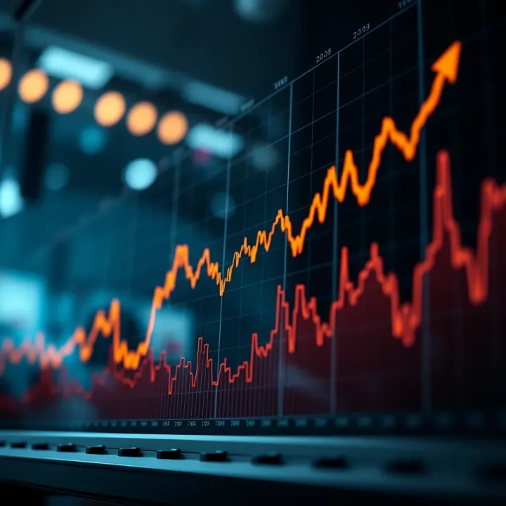 Graph showing upward and downward trends in Solana cryptocurrency price