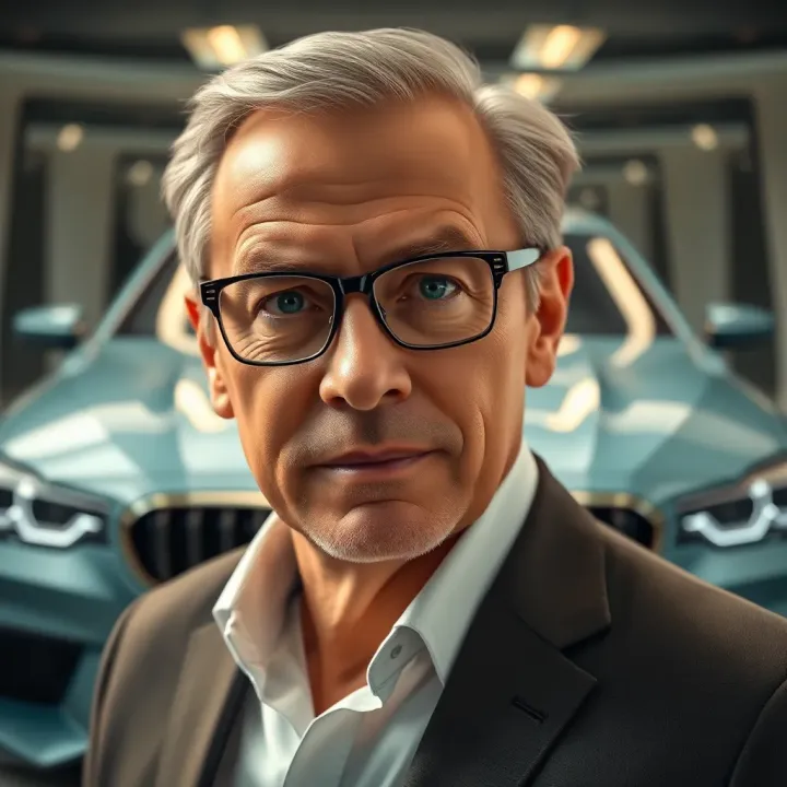 Stefan Quandt: German Industrialist and BMW Investor Portrait of Stefan Quandt with a backdrop of a luxury car
