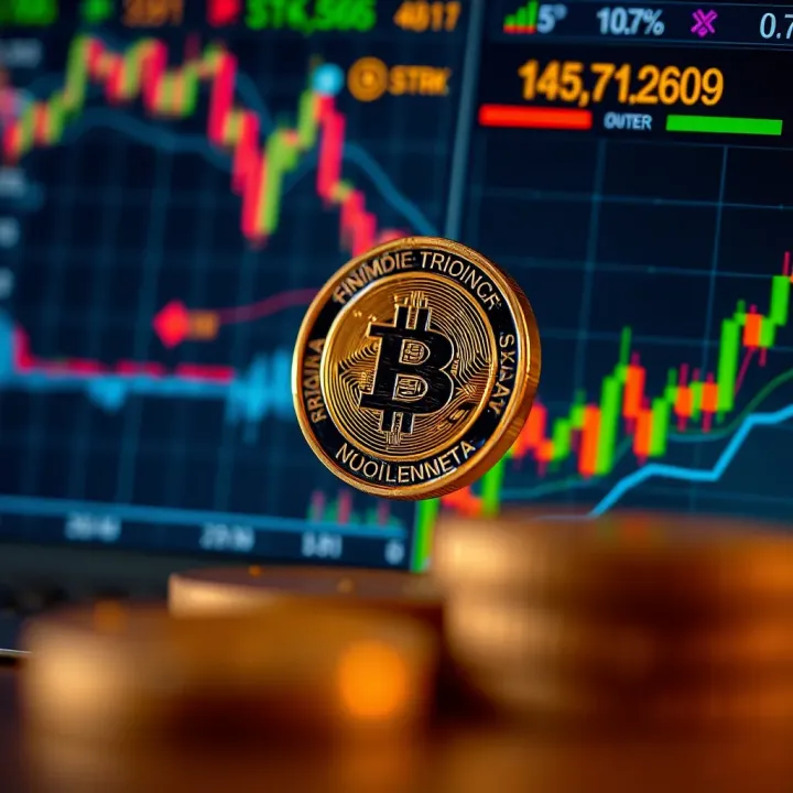 Technical indicators and charts illustrating STRK coin's market performance and investor sentiment