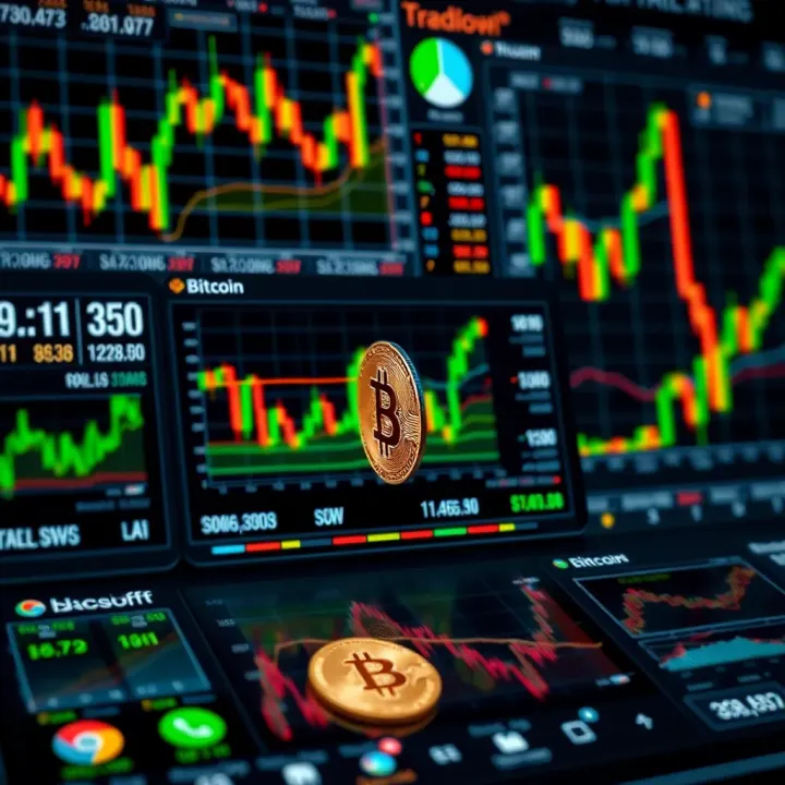 Visual representation of technical and fundamental analysis tools used for evaluating Bitcoin investments