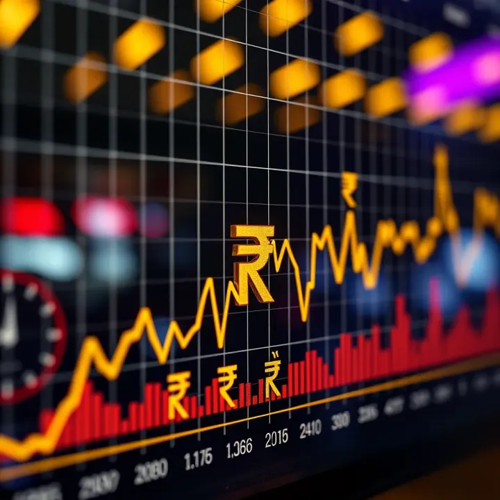 Graph Showing Gold Price Fluctuations and Market Trends in Pakistan Graph depicting fluctuations in gold prices with Pakistani rupee symbols and market trends