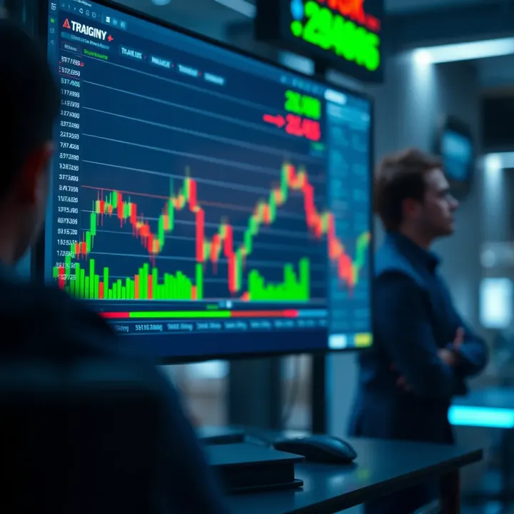 Visual representation of risk management strategies for binary options trading using TradingView tools