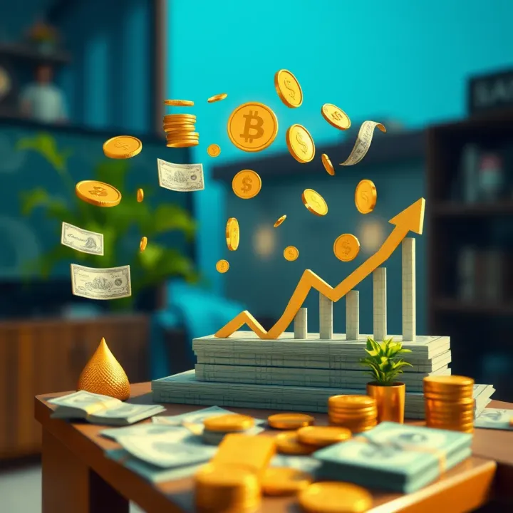 Illustration showing diverse streams of supplemental income contributing to financial growth