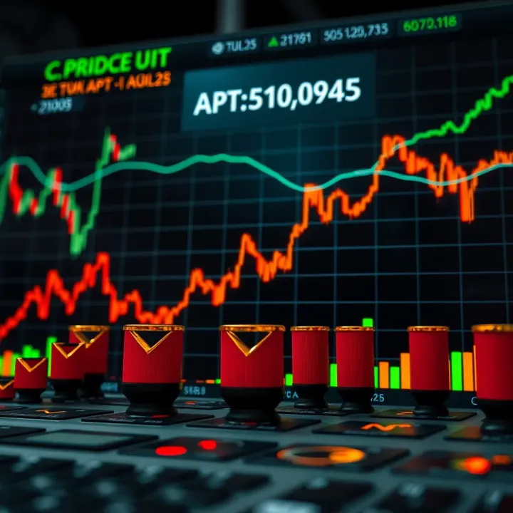 Graph showing the key factors influencing Apt cryptocurrency price fluctuations