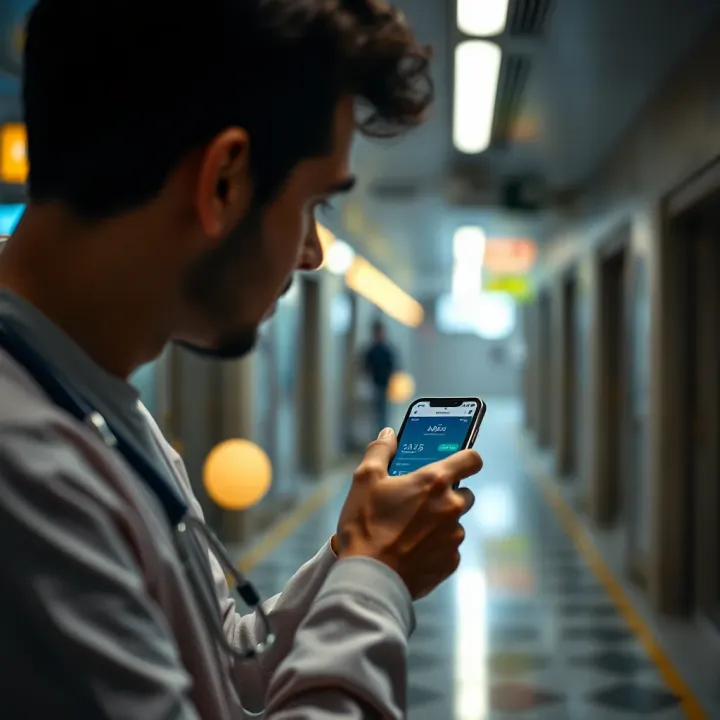 User navigating Dariv platform on a mobile device to access healthcare services