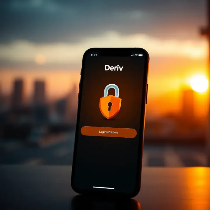 Secure Access and Authentication Features of the Deriv App Secure login screen of the Deriv app highlighting authentication and protection