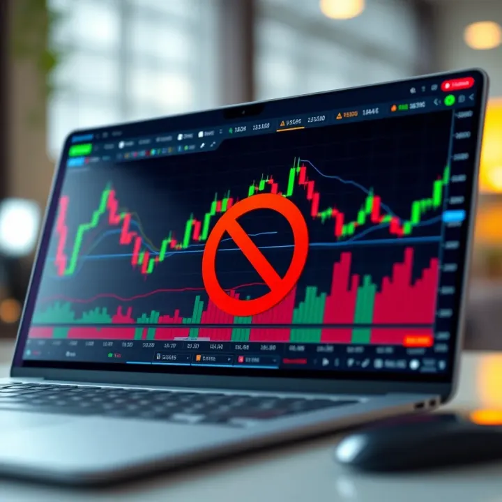Illustration of a digital forex trading platform with currency exchange graphs and icons representing no deposit required