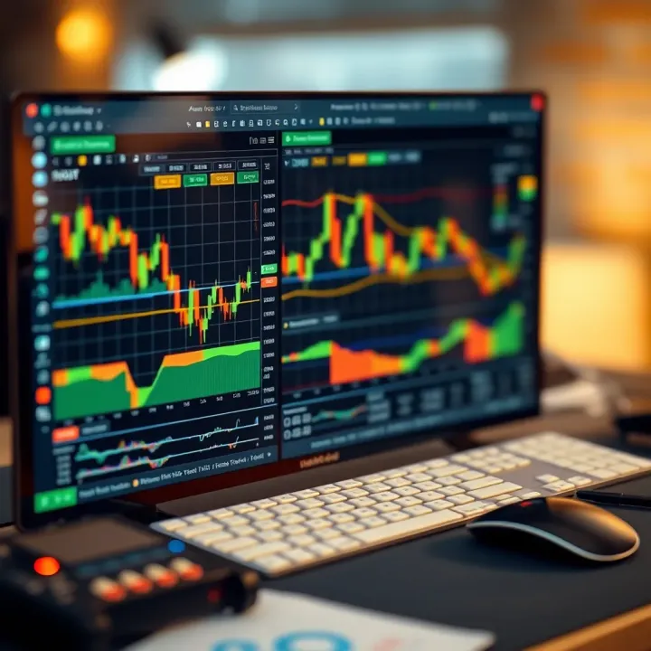 Dashboard displaying technical indicators and tools for analyzing gold market signals