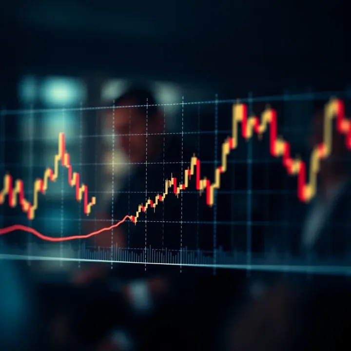 Line Chart Representing Price Trends in Trading Line chart showing continuous price trend over time for trading analysis