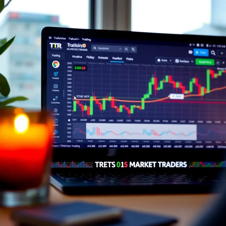 TradingView Community Features for Collaborative Trading TradingView platform interface showcasing community chat, shared trading ideas, and collaborative market insights