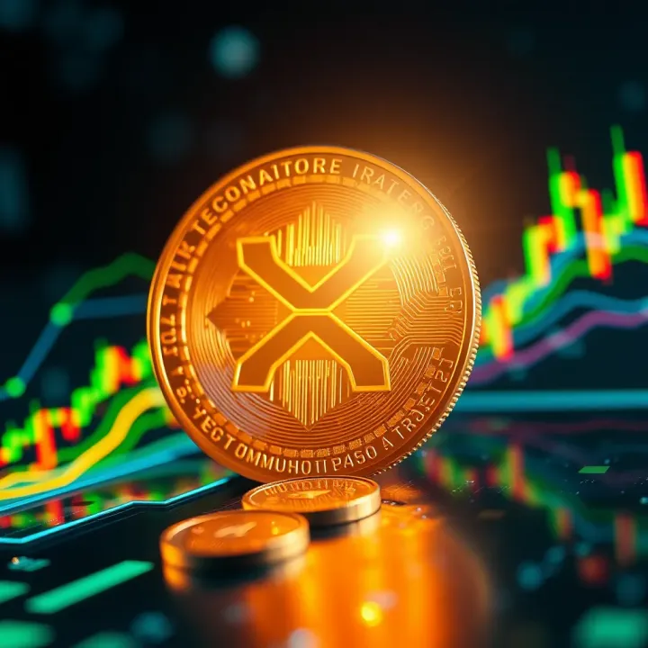 Visual representation of XRP technology and factors impacting its valuation in cryptocurrency trading