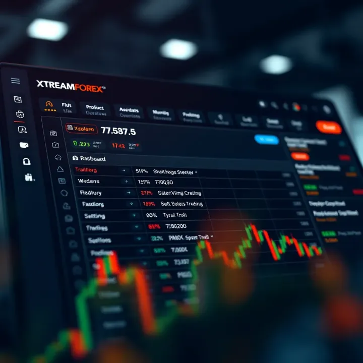 Managing Trading Profile on XtreamForex Dashboard overview of XtreamForex trading profile with account settings and security options